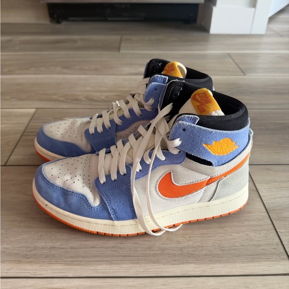 Nike High-Top Sneakers Blue Orange White - Picture 5 of 7